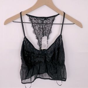 🕷Lacy Black Cropped Top🕷